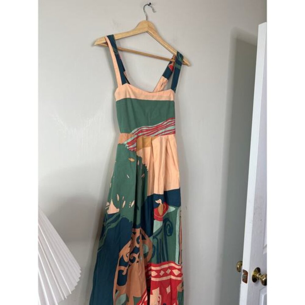NEW Bel Kazan Janie Stretch Poplin Full-Skirt Maxi Dress Size: XS - Picture 3 of 8